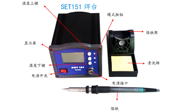 SET151大功率高溫?zé)o鉛焊臺功能介紹